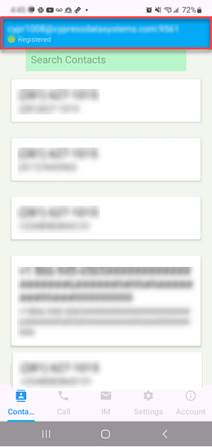 Image: Account registered